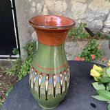 Original vintage 1970s folk vase.