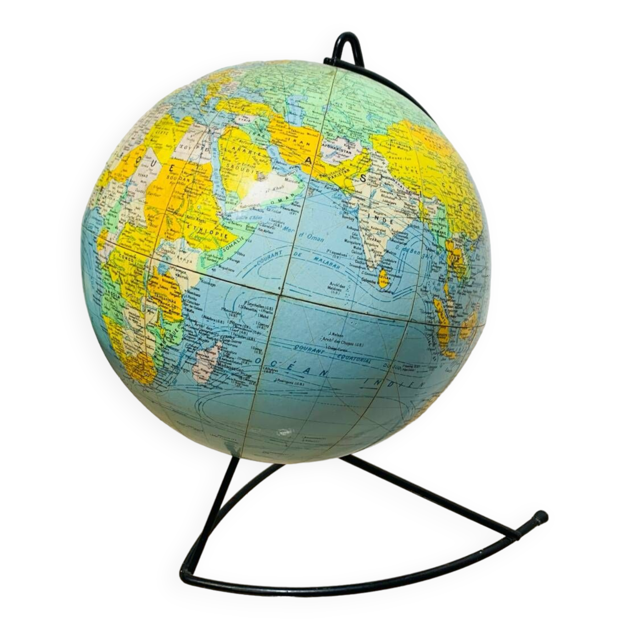 Globe terrestre Girard et Barrere