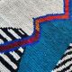Moroccan blue rug personalized Beni Ourain colorful 250/150cm