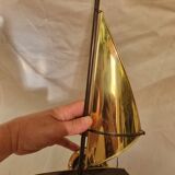 Brass windsurfing wall lamp