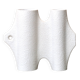 Sgrafo Modern sculptural white porcelain vase by Peter Muller