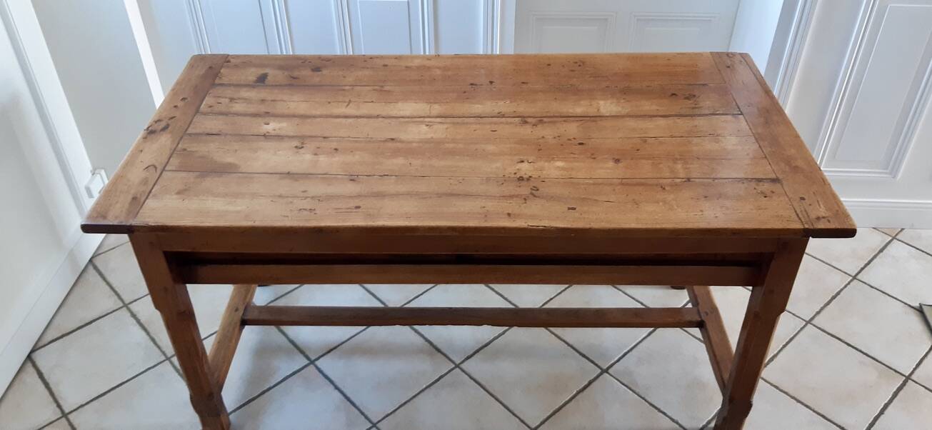 Table de ferme ancienne en bois de hêtre XIXème