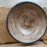 Large spiral stoneware bowl signed Jacky Colleville