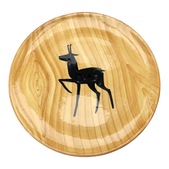 Ceramic plate imitation wood - Grandjean Jourdan - Vallauris