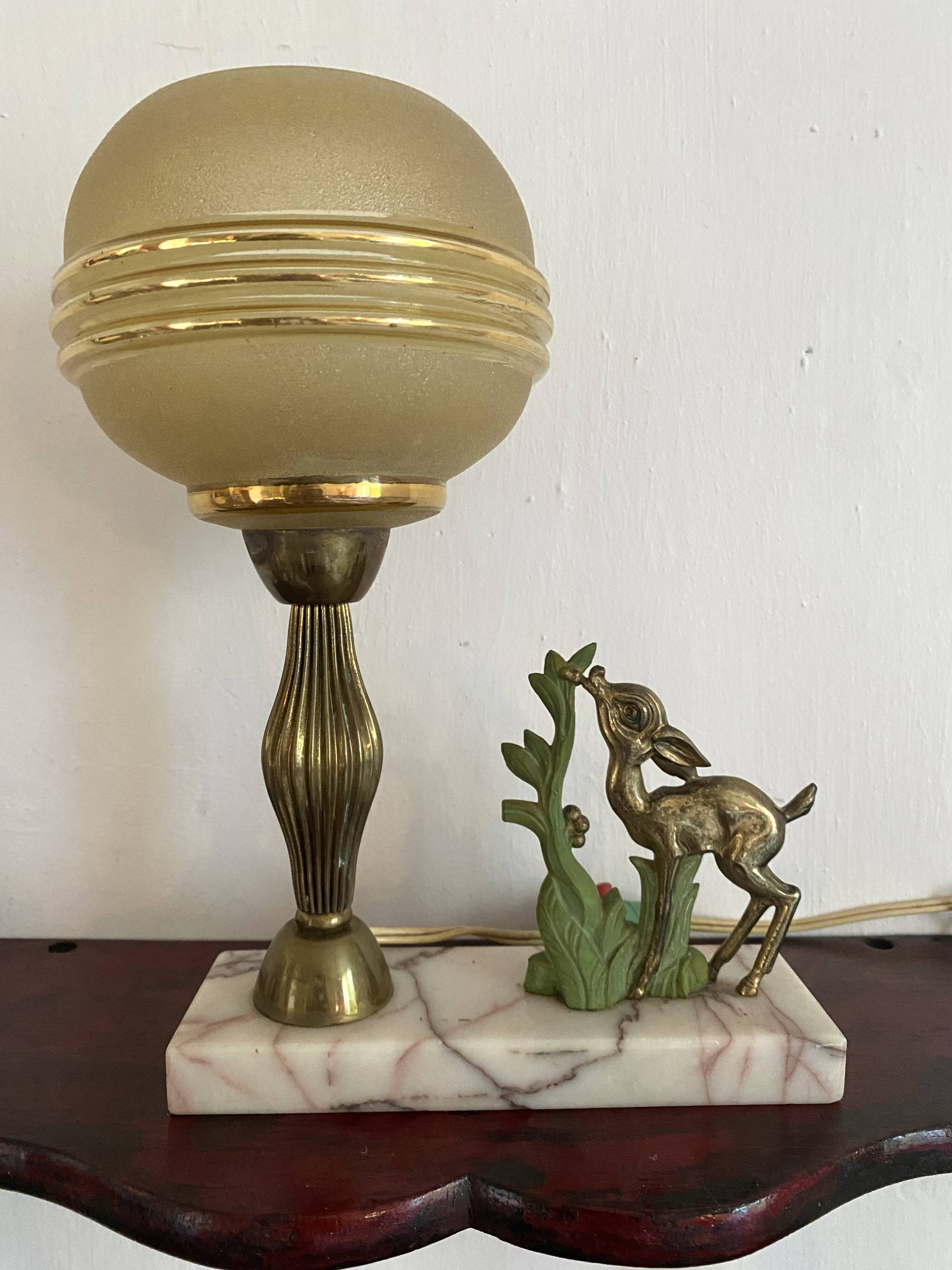 Art Deco Fawn Night Light