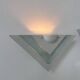 Pair of vintage wall lights, white lacquered metal and glass, Germany 1970s
