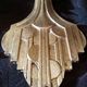 Art deco sconce, golden brass and yellow speckled Clichy glass globe