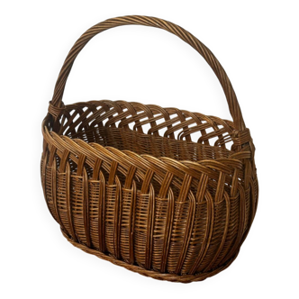 Panier vintage années 50 en osier