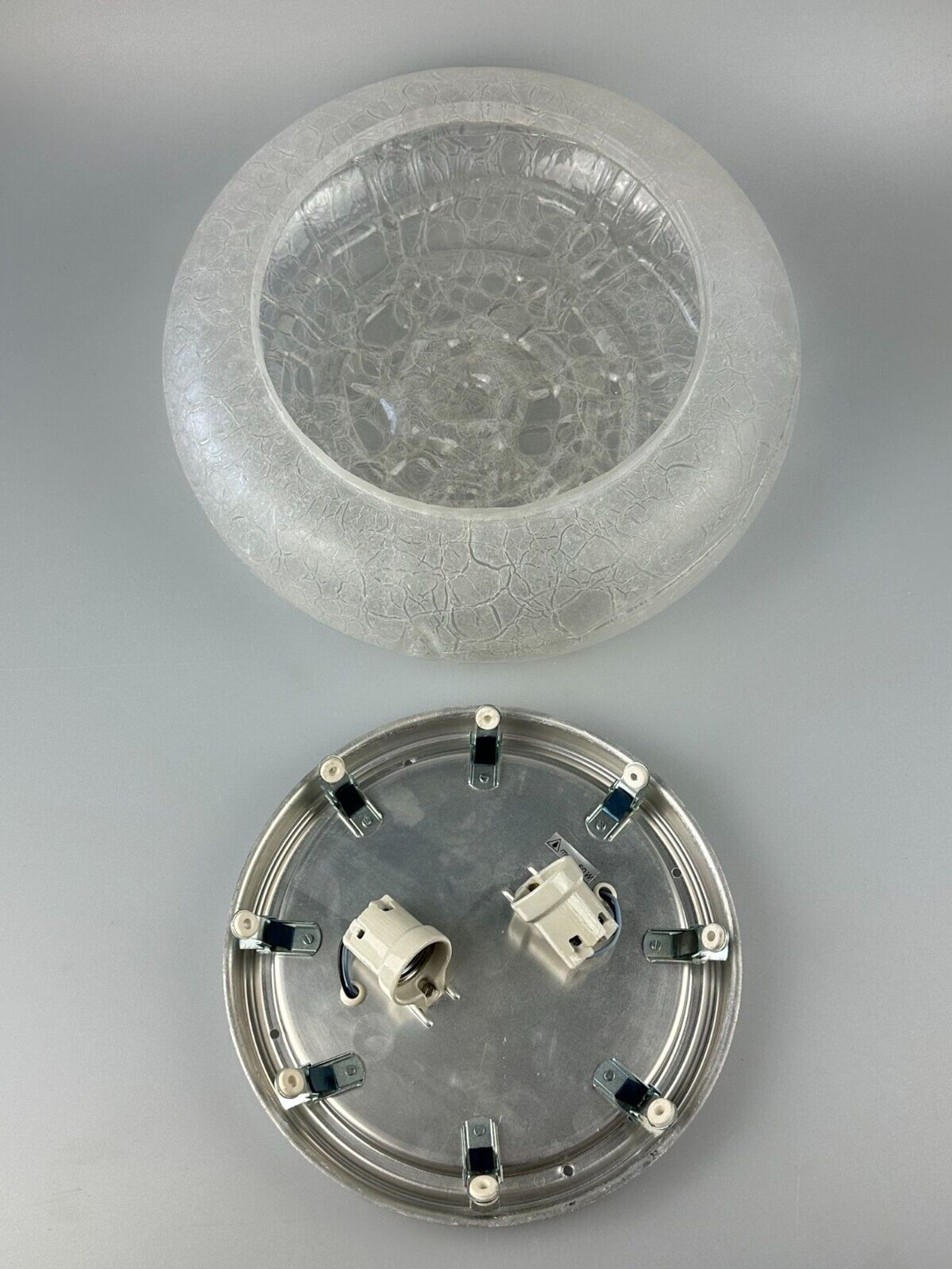 60s 70s ceiling lamp Plafoniere Ice Glass Doria Germany Space Age Design