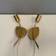 A set of "tulip" wall lamps in golden colored metal. Danish 1970-80s