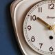 Vintage ceramic clock silent wall clock "Kieninger golden cream"