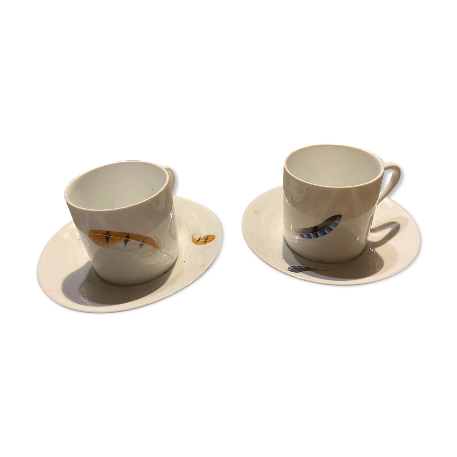 Two monastic porcelain cups
