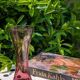 Transparent glass vase
