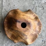 Small pendant light in corrugated teak leaf (Small D:30 H:20)