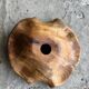 Small pendant light in corrugated teak leaf (Small D:30 H:20)