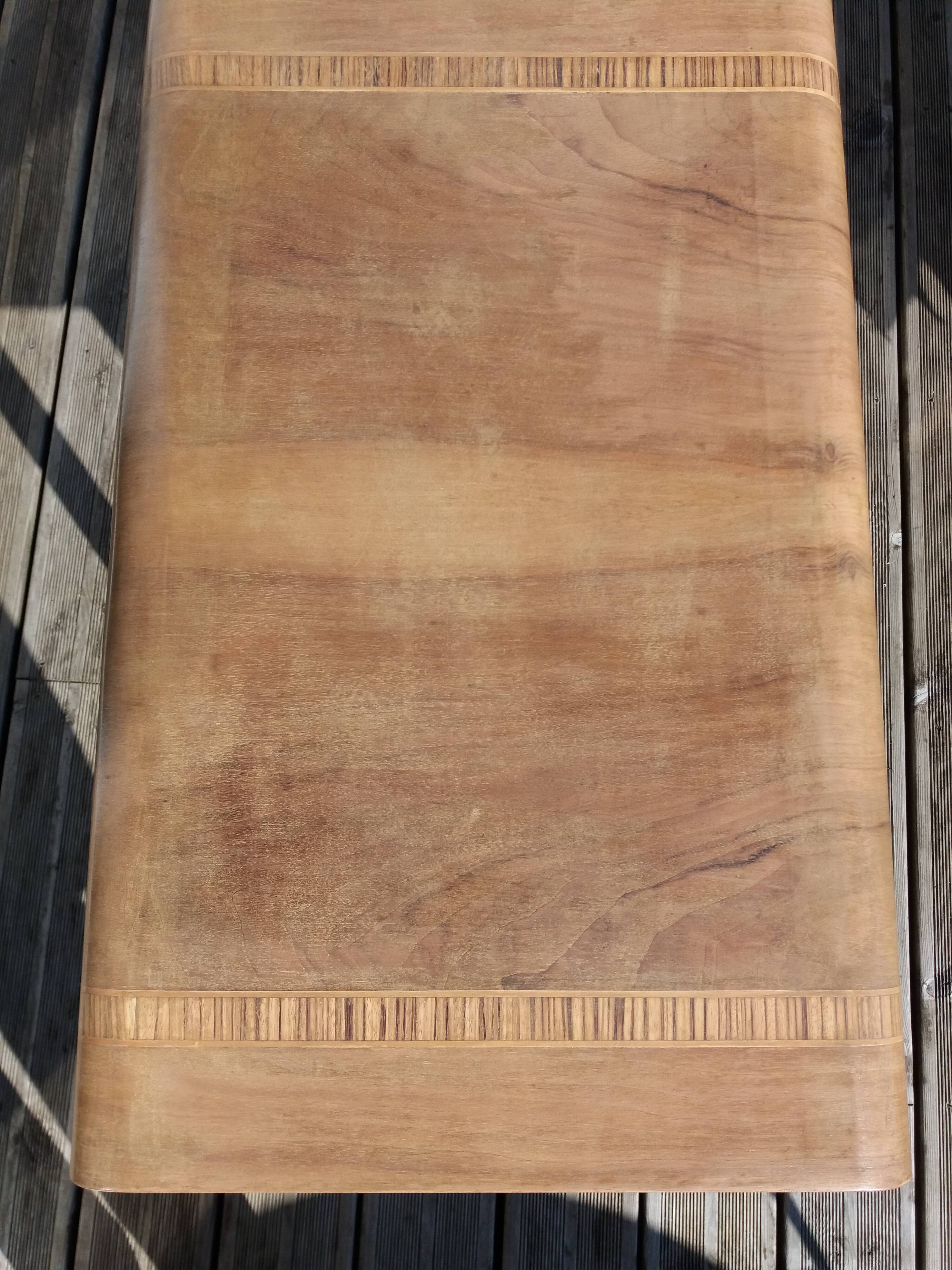 Art Deco curved wood console