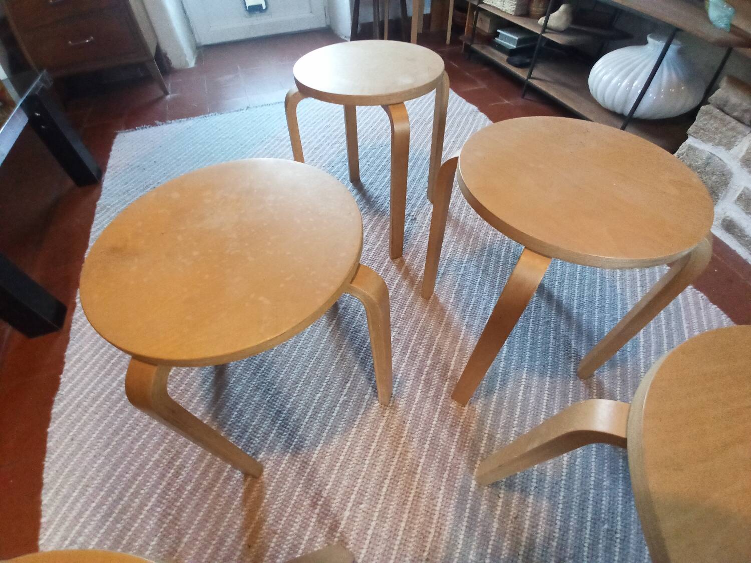 5 Frosta stools, vintage Ikea