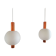 Copper and Glass Pendant Lamps from Hiemstra Evolux, 1960s, Set of 2
