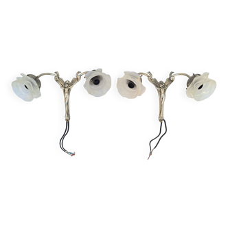 Paire d’appliques art déco, luminaires anciens