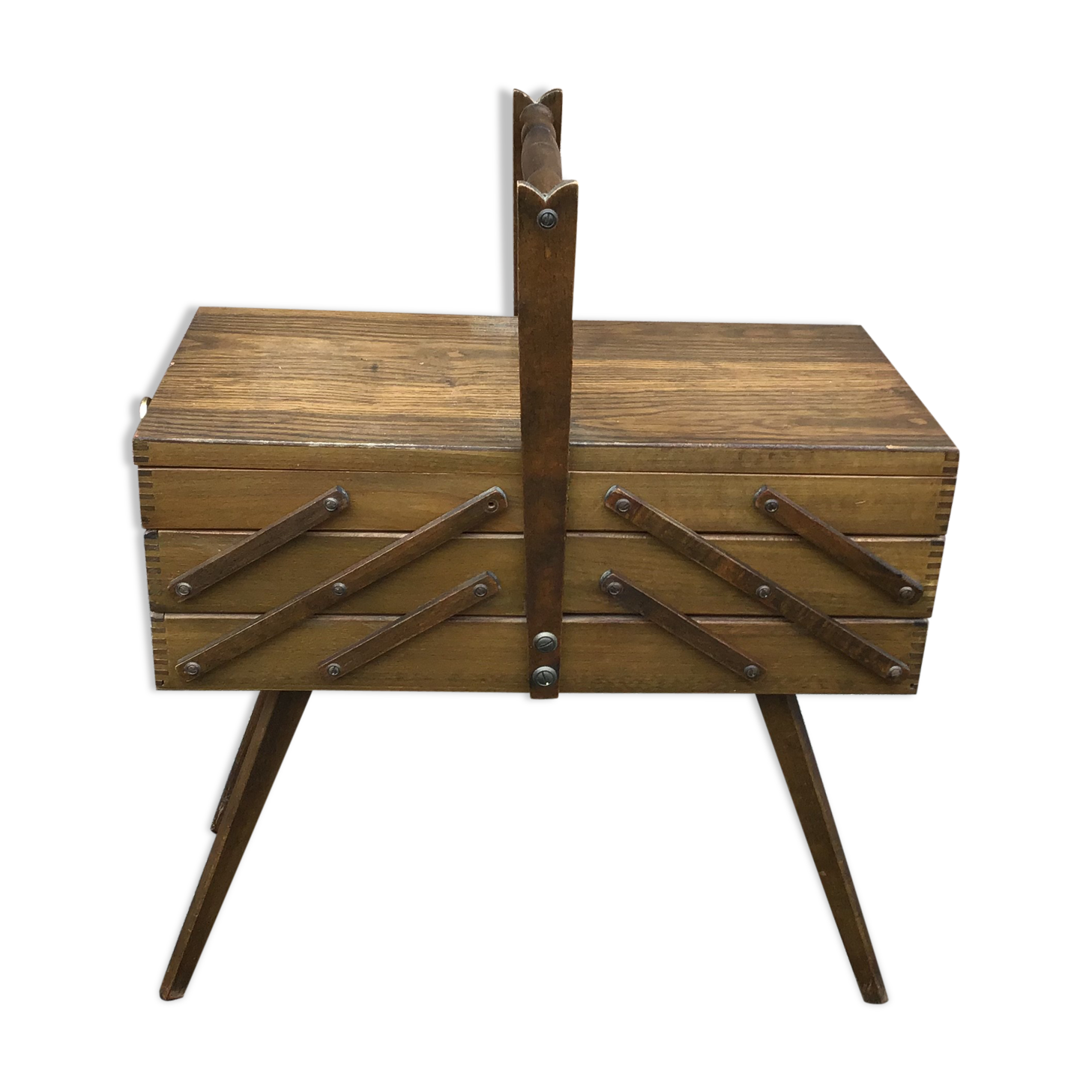 Scandinavian vintage sewing box worker