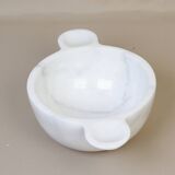 Gabriella – White Natural Marble Bowl with handles  | L 32cm W 20cm H 10cm