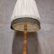 Vintage Wooden Floor Lamp with Pleated Shade, 1970s