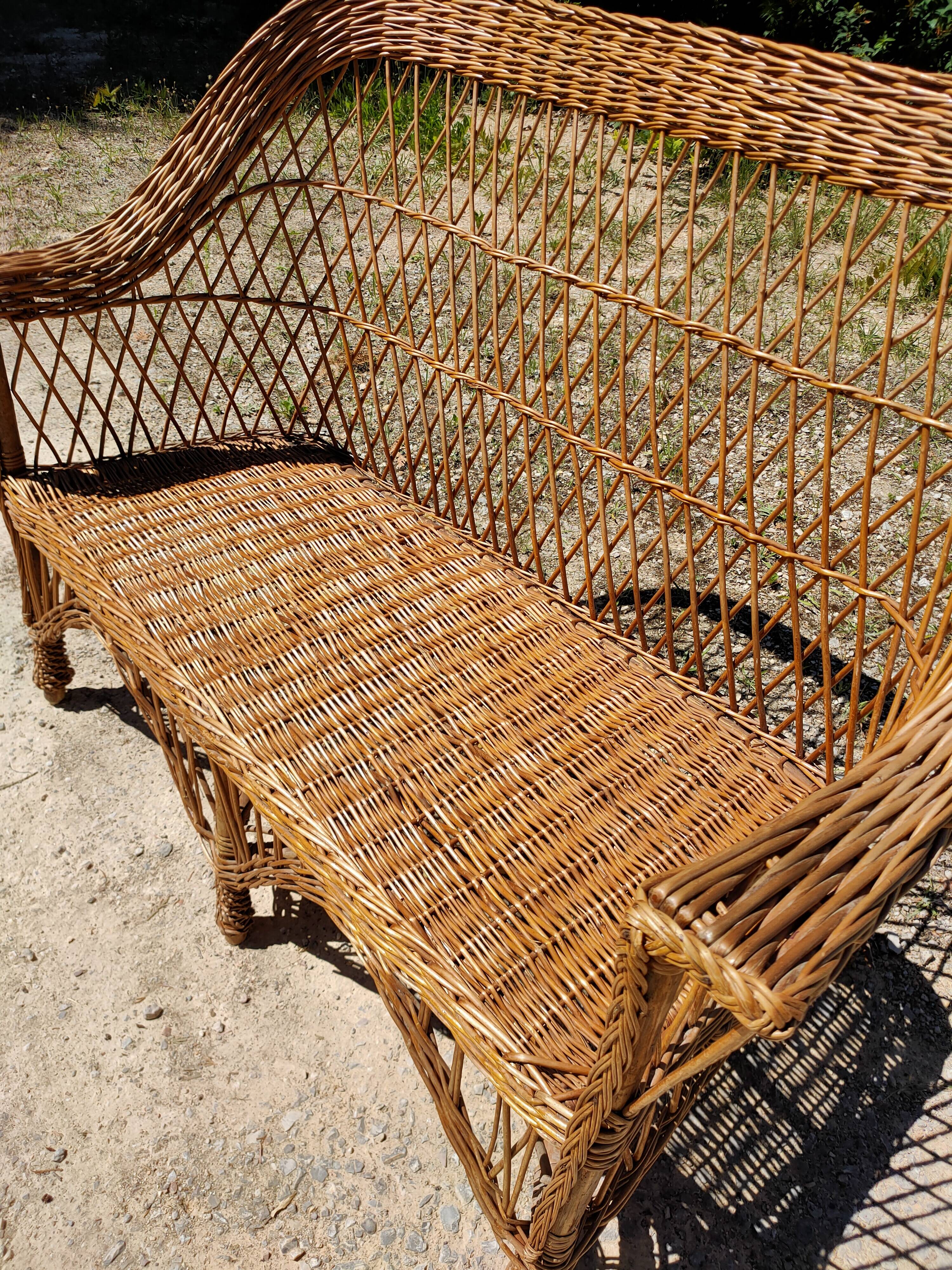 Rattan bench