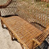 Rattan bench