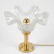 Table lamp "Corolle" – Murano Bullicante glass & patinated brass
