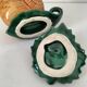Pair of snail-shaped bowls and their leaf-shaped saucers – 1950s-1960s