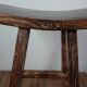 Pair of bar stool in cerused teak beautiful patina 74x50x26 cm.