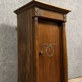 Empire period bedside table in mahogany and gilded bronze circa 1810-1820