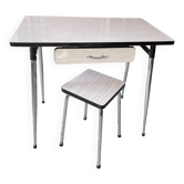 Formica table & stool