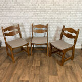 Série de 3 chaises de Guillerme et Chambron