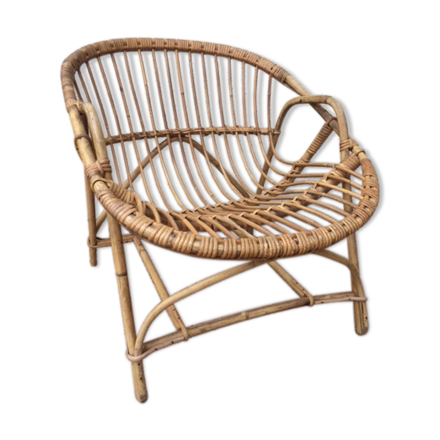 Rattan armchair