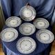 SET OF 7 DESSERT PLATES IN BACCARAT CRYSTAL ARABESQUE MODEL