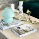 Frosted glass mushroom lamp