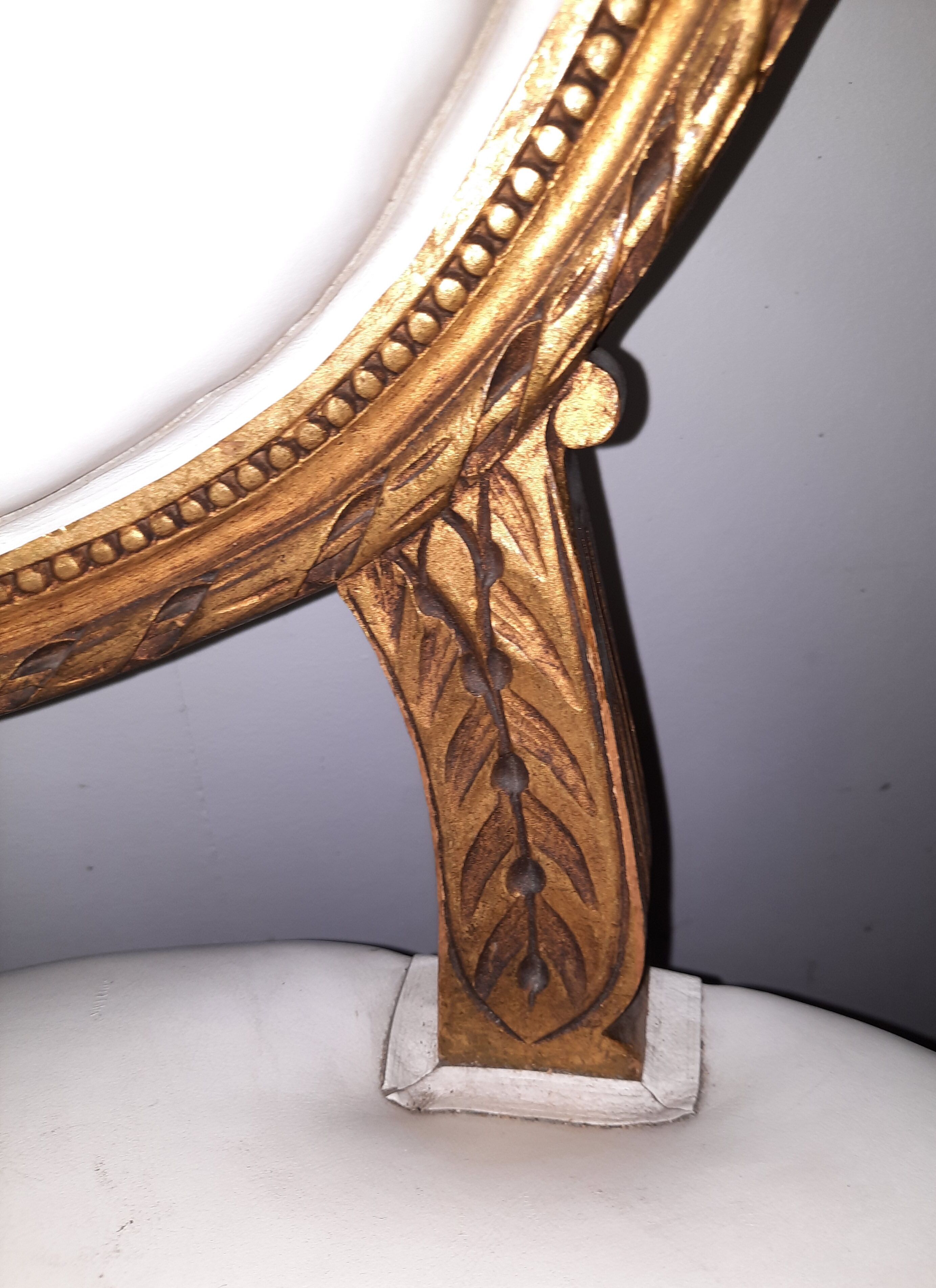 Louis XVI living room in gilded wood