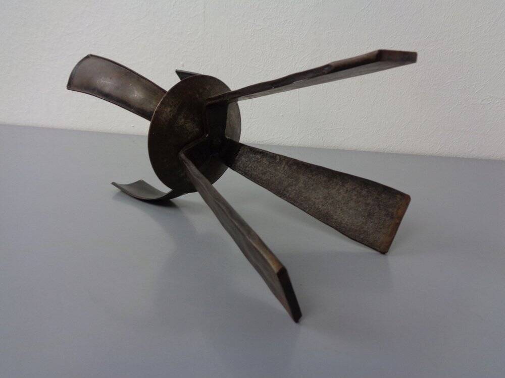 Brutalist Iron Candleholder, Germany, 1960s
