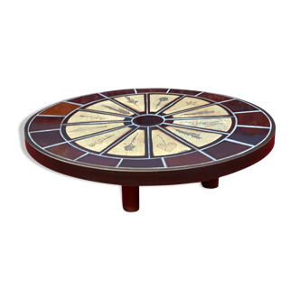 Roger Capron oval coffee table 1960