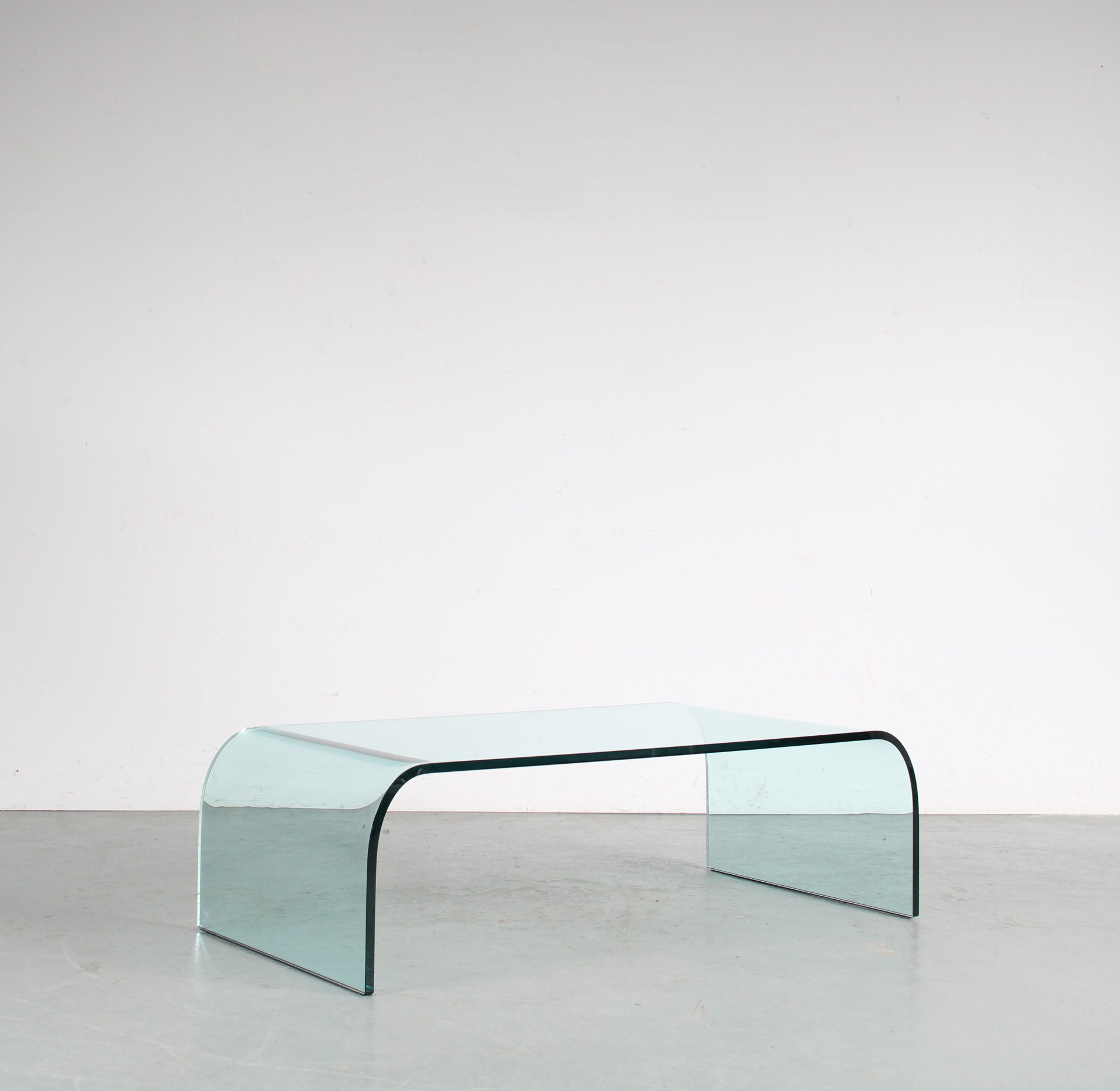Table basse « Waterfall » des années 1970 par Angelo Cortesi pour Fiam, Italie