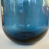 Blue glass vase