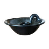 Black porcelain candle holder