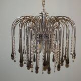 Lustre cascade en verre de Murano italien 1960