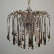 Lustre cascade en verre de Murano italien 1960