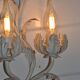 2 Florentine metal leaf wall lights