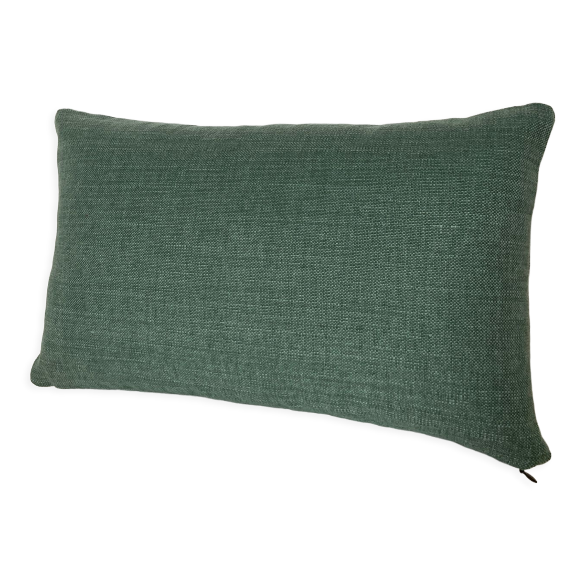 Linen cushion plain cotton green sage