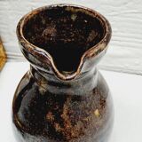 Glazed stoneware pitcher