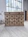 1950s pine workshop cabinet with drawers