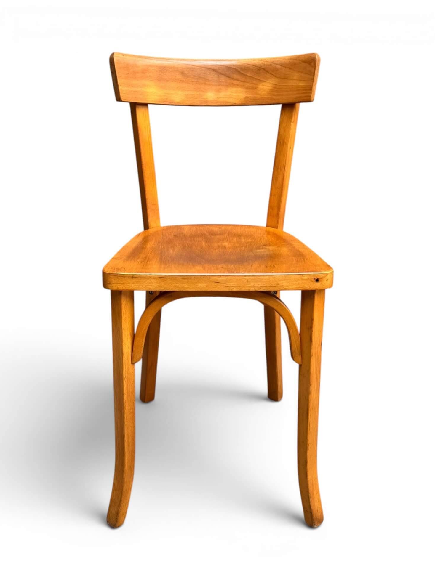 Ensemble de 4 chaises de bistrot 1900 dépareillées